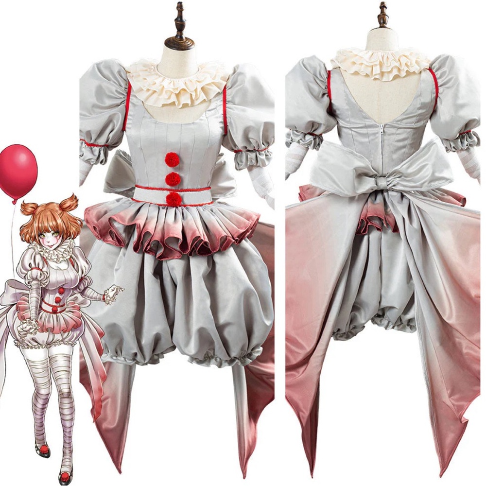 Women It Pennywise Horror Pennywise The Clown Costume Cosplay Costume Halloween